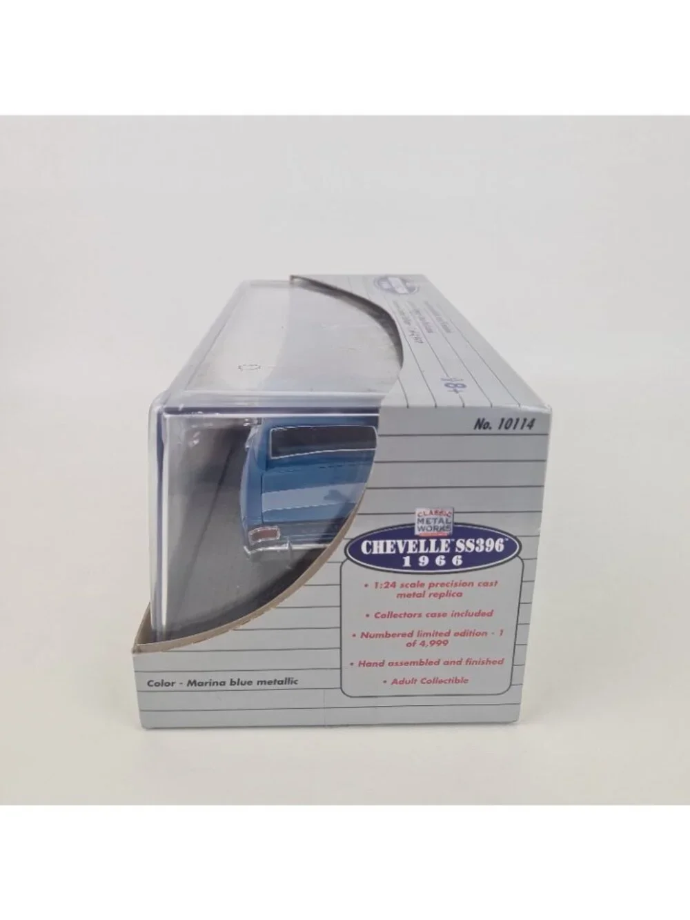 Classic Metal Works Collectible 1966 Chevelle SS 396 Blue 1:24 DieCast 10114